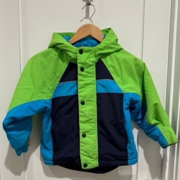 Hanna Andersson Other - Hanna Anderson Fleeced Lined blue Multicolor 90s Style Hooded Jacket 110 J